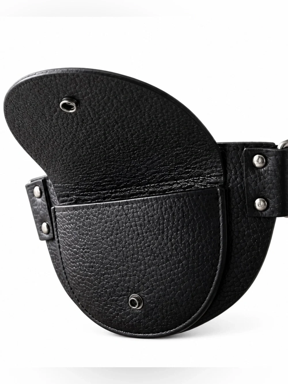Genuine Leather Belt Bag Waist Pouch Black Utility Belt‎ Festival Goth Boho